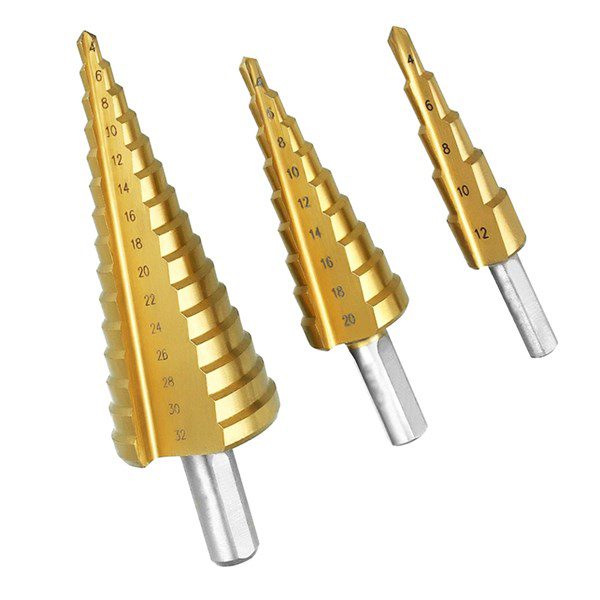 مته مخروطی ( کاجی ) HSS مجموعه 3 عددی