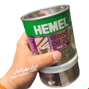 روغن چوب‌ همل HEMEL دوجزئی ۹۰۰ میل
