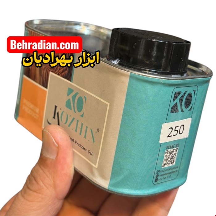 روغن تک جزئی گیاهی ظروف چوبی KOZHIN کوژین  ۲۵۰ میل PURE