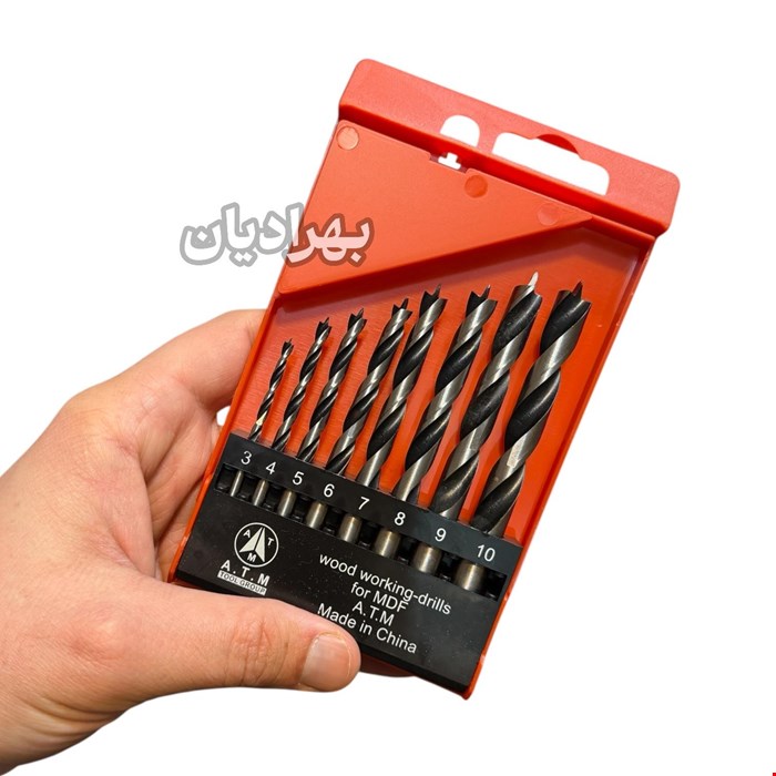 جعبه مته ۸ عددی نیش دار چوب A.T.M