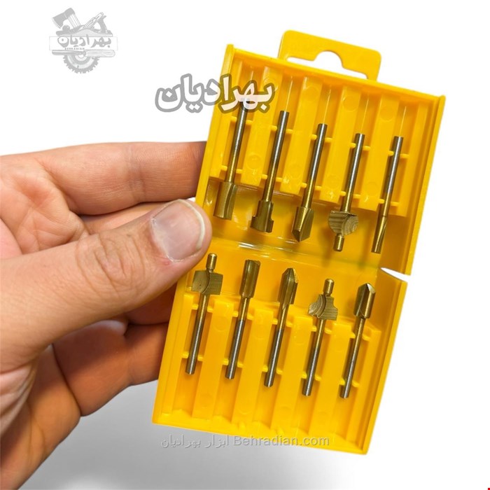 ست 10 عددی تیغ اور فرز مینیاتوری