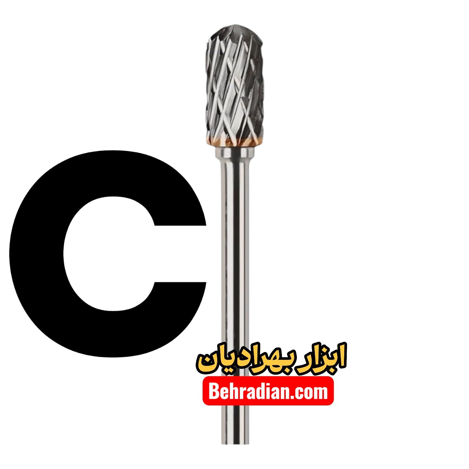 استوانه سرگرد C شیار ضبدری نوک ۶ دنباله ۳