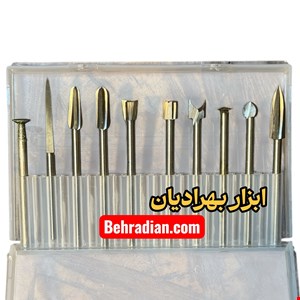 فرز چوب ساب شمشیری HSS ست کامل ۱۰ عددی 