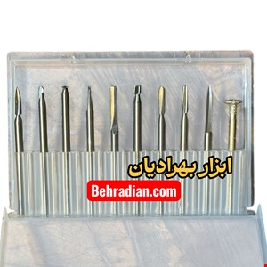 فرز چوب ساب شمشیری ظریف HSS ست کامل ۱۰ عددی‌