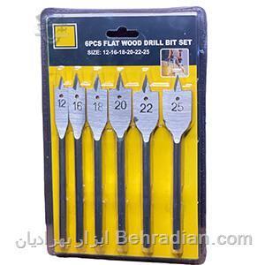 ست مته برگی 6 عددی FLAT WOOD