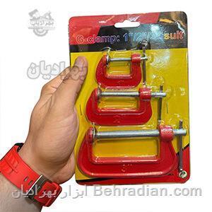گیره سی کلمپ نجاری 3 عددی SUIT