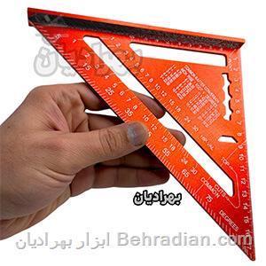 گونیا سه گوش 18 سانت همه کاره نجاری آلومینیومی قرمز