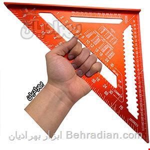 گونیا سه گوش 30 سانت همه کاره نجاری آلومینیومی قرمز