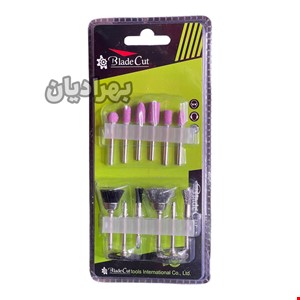 ست 12 پارچه فرچه و سنگ مینیاتوری بلید کات BLADECUT