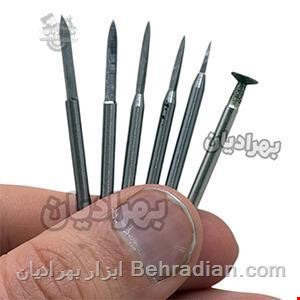 فرز چوب ساب شمشیری 6عددی HSS دنباله 3
